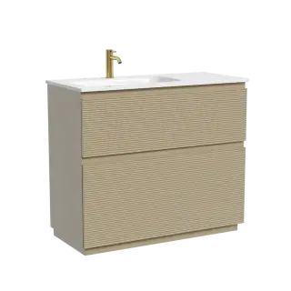 Тумба напольная SANCOS Folk Floor левая 995х445х850, c двумя ящиками оснащенными доводчиками, Капучино, арт.FL100FLCP