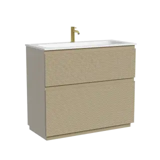 Тумба напольная SANCOS Folk Floor 995х445х850, c двумя ящиками оснащенными доводчиками, Капучино, арт.FL100FCP