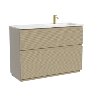 Тумба напольная SANCOS Folk Floor правая 1190х445х850, c двумя ящиками оснащенными доводчиками, Капучино, арт.FL120FRCP