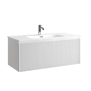 Тумба подвесная SANCOS Snob R 1.0 995х445х406, c одним ящиком оснащенным доводчиками, Bianco , арт.SNR1.0100W