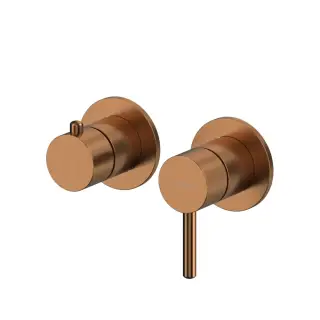 Внешняя часть смесителя на 3 потребителя WHITECROSS Y1243CPB (брашированная медь)