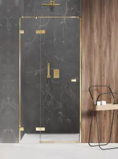 Дверь в нишу NEW TRENDY AVEXA GOLD SHINE L 90x200 EXK-1632 (золото)