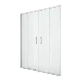 Дверь в нишу NEW TRENDY NEW CORRINA 150x195 D-0184A (хром)