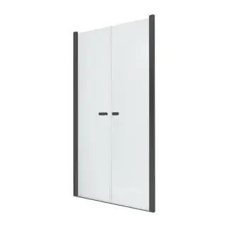 Дверь в нишу NEW TRENDY NEW SOLEO BLACK двойные двери 110x195 D-0217A (черный)