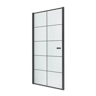 Дверь в нишу NEW TRENDY NEW SOLEO BLACK одинарная 80x195 D-0276A (черный)