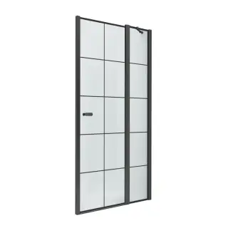 Дверь в нишу NEW TRENDY NEW SOLEO BLACK одинарная R 90x195 D-0293A (черный)