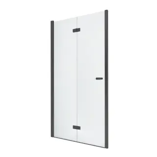 Дверь в нишу NEW TRENDY NEW SOLEO BLACK складные L 120x195 D-0227A (черный)