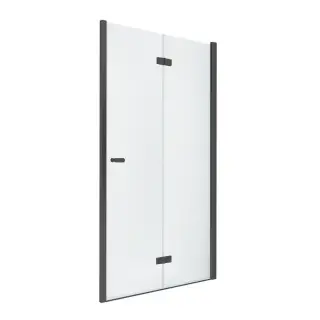 Дверь в нишу NEW TRENDY NEW SOLEO BLACK складные R 70x195 D-0220A (черный)