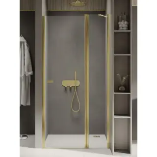 Дверь в нишу NEW TRENDY NEW SOLEO LIGHT GOLD 110x195 D-0484A-WK (светлое золото)