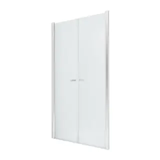 Дверь в нишу NEW TRENDY NEW SOLEO двойные двери 120x195 D-0128A (хром)