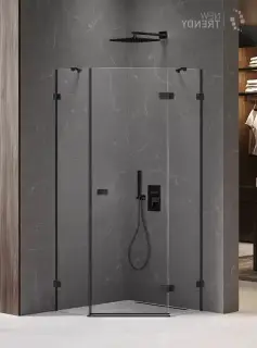 Душевое ограждение NEW TRENDY AVEXA BLACK R 80x80x200 EXK-3874 (черный)