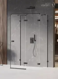 Душевое ограждение NEW TRENDY AVEXA BLACK R 80x90x200 EXK-2627 (черный)
