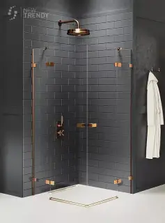 Душевое ограждение NEW TRENDY AVEXA COPPER BRUSHED 100x100x200 EXK-3677 (брашированная медь)