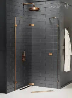 Душевое ограждение NEW TRENDY AVEXA COPPER BRUSHED L 100x80x200 EXK-3827 (брашированная медь)