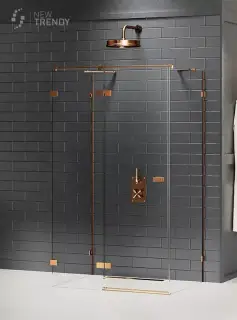 Душевое ограждение NEW TRENDY AVEXA COPPER BRUSHED L 80x100x200 EXK-3693 (брашированная медь)