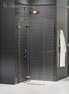 Душевое ограждение NEW TRENDY AVEXA COPPER BRUSHED L 80x110x200 EXK-3609 (брашированная медь)