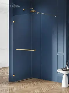 Душевое ограждение NEW TRENDY AVEXA GOLD BRUSHED 90x200 EXK-7026 (брашированное золото)