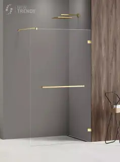 Душевое ограждение NEW TRENDY AVEXA GOLD SHINE 140x200 EXK-7075 (золото)