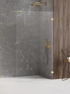 Душевое ограждение NEW TRENDY AVEXA GOLD SHINE 80x200 EXK-7047 (золото)