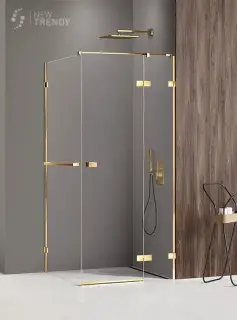 Душевое ограждение NEW TRENDY AVEXA GOLD SHINE R 80x70x200 EXK-3192 (золото)
