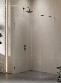 Душевое ограждение NEW TRENDY AVEXA GUNMETAL BRUSHED 80x200 EXK-7101 (оружейная сталь)