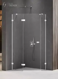 Душевое ограждение NEW TRENDY AVEXA WHITE L 100x80x200 EXK-3870 (белый)