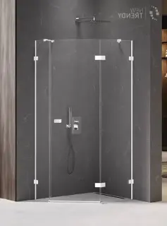 Душевое ограждение NEW TRENDY AVEXA WHITE R 100x80x200 EXK-3869 (белый)