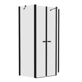 Душевое ограждение NEW TRENDY NEW SOLEO BLACK 100x80x195 K-0618 (черный)