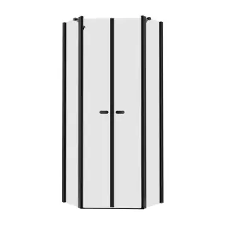 Душевое ограждение NEW TRENDY NEW SOLEO BLACK 80x80x195 K-0616 (черный)