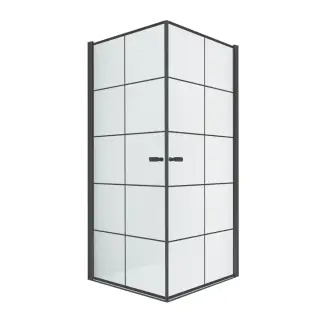 Душевое ограждение NEW TRENDY NEW SOLEO BLACK 90x90x195 D-0285A/D-0285A (черный)