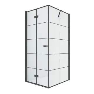 Душевое ограждение NEW TRENDY NEW SOLEO BLACK L 90x90x195 D-0289A/D-0120B (черный)