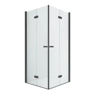 Душевое ограждение NEW TRENDY NEW SOLEO BLACK складные 2D 80x90x195 D-0234A/D-0239A (черный)