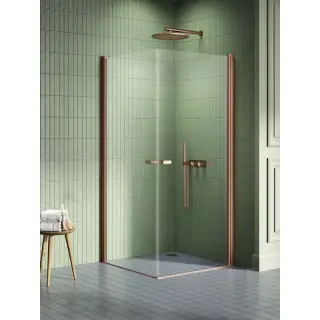 Душевое ограждение NEW TRENDY NEW SOLEO COPPER BRUSHED 90x100x195 K-2015 (брашированная медь)