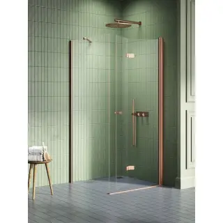 Душевое ограждение NEW TRENDY NEW SOLEO COPPER BRUSHED R 100x80x195 K-2070 (брашированная медь)