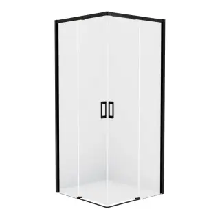 Душевое ограждение NEW TRENDY PRIME BLACK 100x90x200 D-0316A/D-0315A (черный)