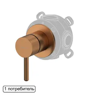 Смеситель скрытого монтажа на 1 потребитель WHITECROSS Y Y1241CPB (брашированная медь)