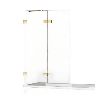 Шторка для ванны NEW TRENDY AVEXA GOLD BRUSHED 120x150 EXK-2014 L (брашированное золото)