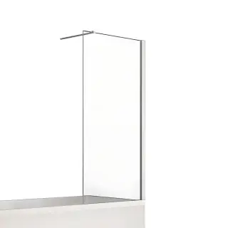 Шторка для ванны NEW TRENDY NEW SOLEO 100x140 P-0076-WP (хром)