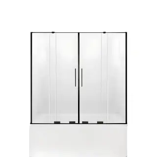 Шторка для ванны NEW TRENDY SMART BLACK 150x150 EXK-4209 (черный)