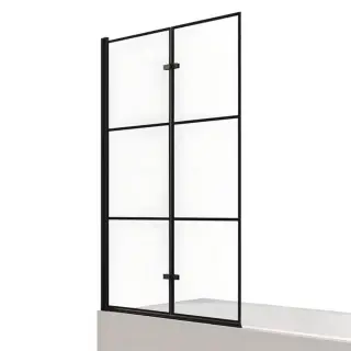 Шторка для ванны NEW TRENDY SUPERIA BLACK 100 см P-0054 L (черный)