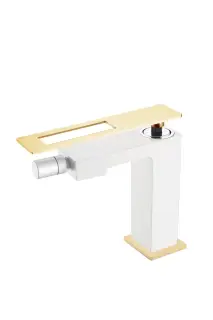 Boheme Q Смеситель для биде, без донного клапана, цвет: white/gold 146-WG