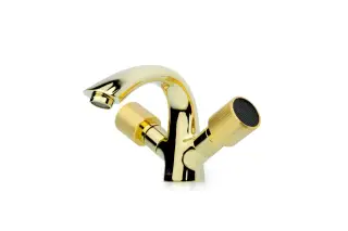Boheme Royal Cristal Смеситель для раковины на 1 отв., без дк, длина излива 11,6 см, цвет: gold 291-Royal/CRST black