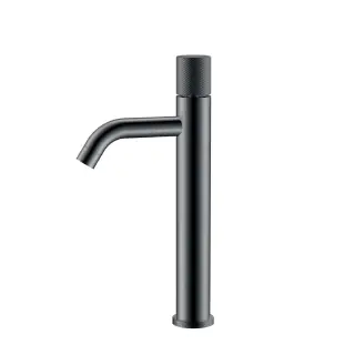 Boheme Stick Spirale Смеситель для раковины высокий, высота излива 20,6 см, цвет: shine gun metall 122-SGM.4