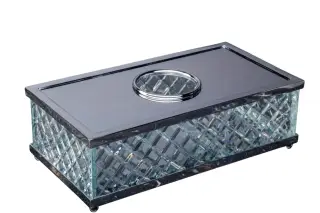 Boheme Murano Cristal Салфетница настольная 26,5x14 см, цвет: chrome 10231