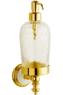 Boheme Palazzo Дозатор для жидкого мыла, подвесной, стеклянная колба, цвет: gold 10117