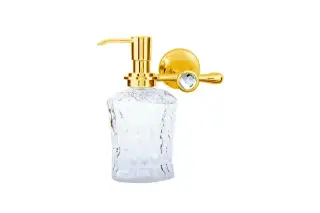 Boheme Chiaro Дозатор для жидкого мыла, подвесной, стеклянная колба, цвет: gold 10515
