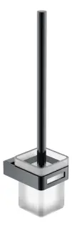 Boheme Q Ершик для унитаза подвесной со стеклянной колбой, цвет: shine gun metall 10954-SGM