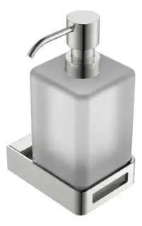 Boheme Q Дозатор для жидкого мыла, подвесной, стеклянная колба, цвет: nickel brush 10957-NB