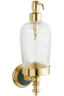 Boheme Palazzo Дозатор для жидкого мыла, подвесной, стеклянная колба, цвет: gold 10167