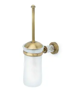 Boheme Murano Cristal Ершик для унитаза подвесной со стеклянной колбой, цвет: bronze 10913-CRST-BR